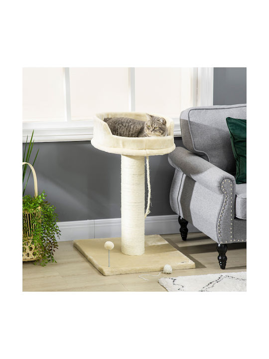 Pawhut Tree Ονυχοδρόμιο Μπεζ 55x55x83εκ.