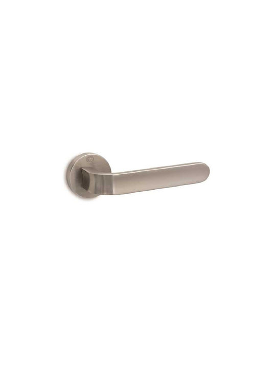 Convex Lever Middle Door with Rosette 2215RORS04S04 Pair with Rosette Matt Nickel