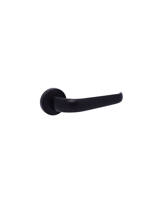 Convex Lever Middle Door with Rosette CO-2435-ROZETA-XORIS-MAT-NI Pair Matt Nickel