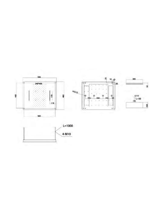 Excel Built-in Faucet Mixer for Shower 4 Exits Chrome