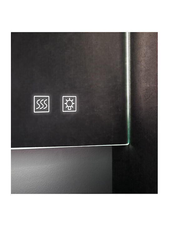 Ebir Iluminacion Bathroom Mirror Led Touch with Bluetooth with Shelf 60x80cm