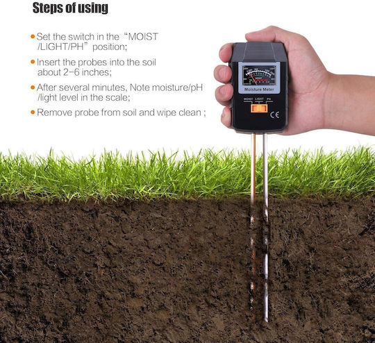 All-Sun pH-Meter mit Feuchtigkeitsmessfunktion