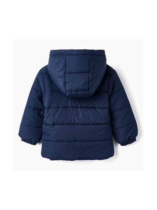 Zippy Kinderjacke Kurz mit Kapuze Blau