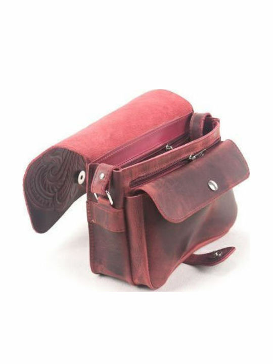-leather Leather Women's Bag Crossbody Burgundy