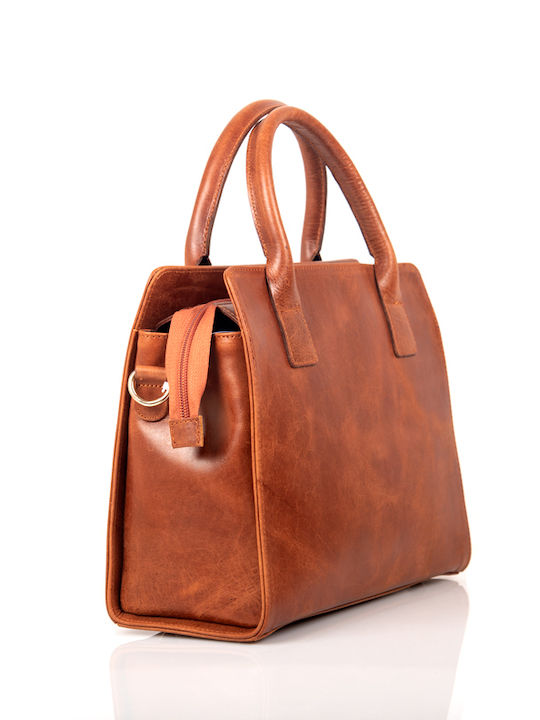 -leather Leather Women's Bag Tote Handbag Tabac Brown