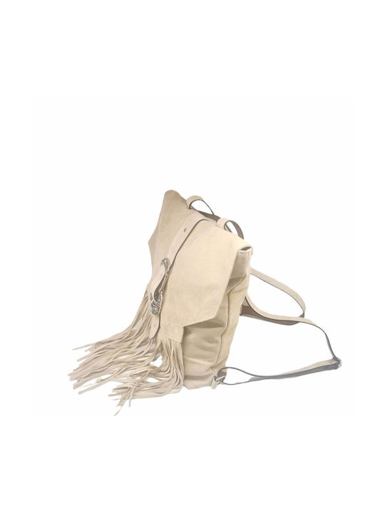 La Vita Leder Damen Tasche Rucksack Beige