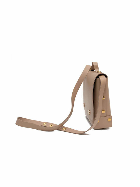 Vice Versa Leder Damen Tasche Crossbody Beige