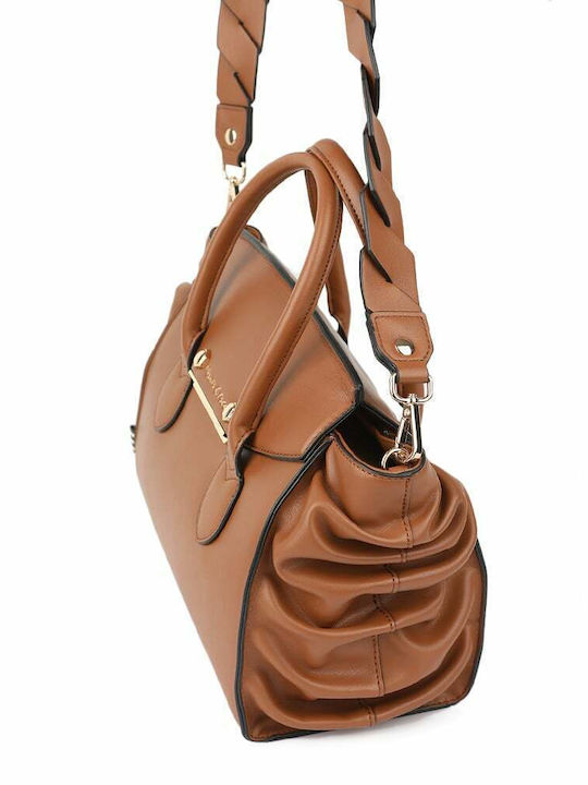 Manila Grace Leather Women's Bag Shoulder Brown