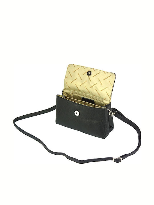 Firenze Τσαντάκι Leather Women's Bag Crossbody Black