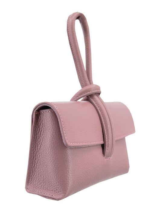 Dermatina 100 Δερματινη Leather Women's Bag Shoulder Pink