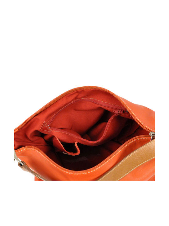 Leder Damentasche Handtasche Orange