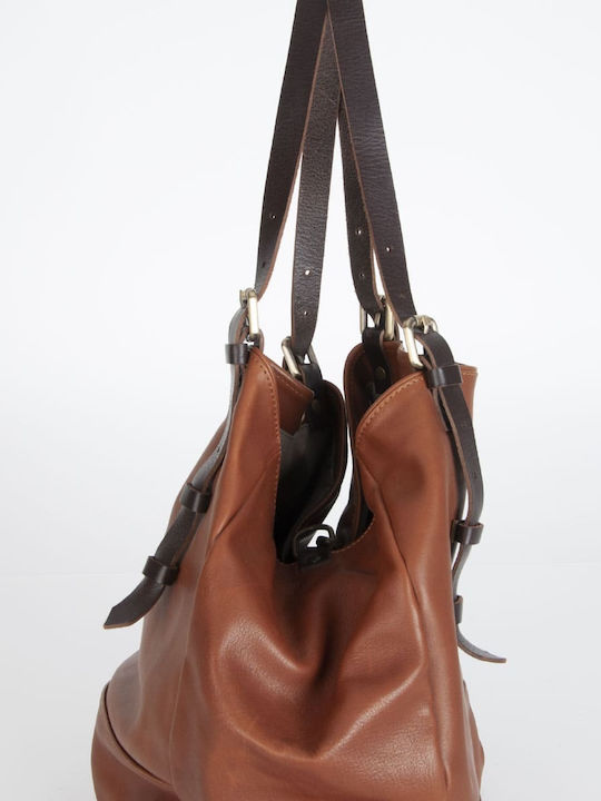 Leder Damen Tote Tasche Braun