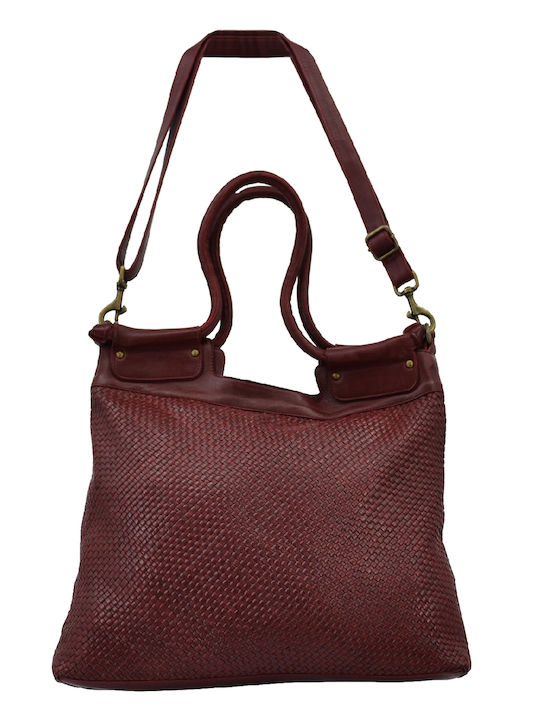 Dermatina 100 Leather Women's Bag Shoulder Burgundy