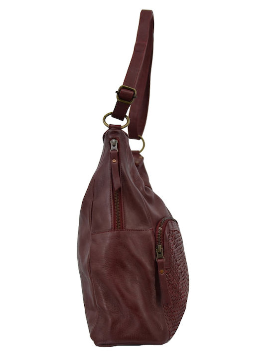 Dermatina 100 Leather Women's Bag Shoulder Burgundy