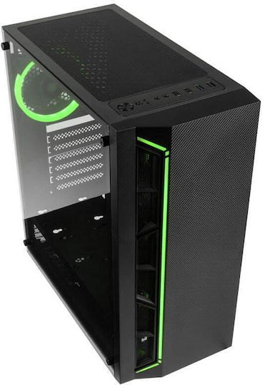 Kolink Inspire K7 Gaming Midi Tower Κουτί Υπολογιστή με Πλαϊνό Παράθυρο και RGB Φωτισμό Μαύρο