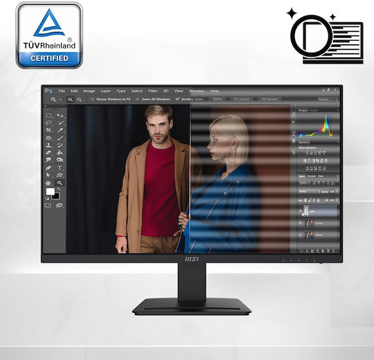 MSI PRO MP273A IPS Монитор 27" FHD 1920x1080 с Време за Реакция 4мс GTG