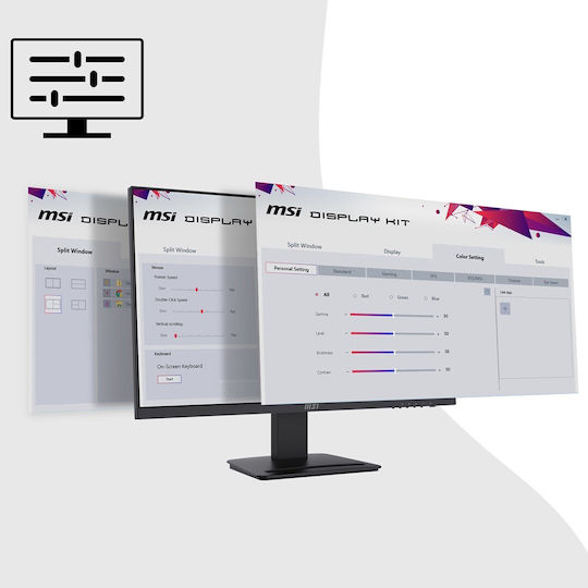 MSI PRO MP273A IPS Монитор 27" FHD 1920x1080 с Време за Реакция 4мс GTG
