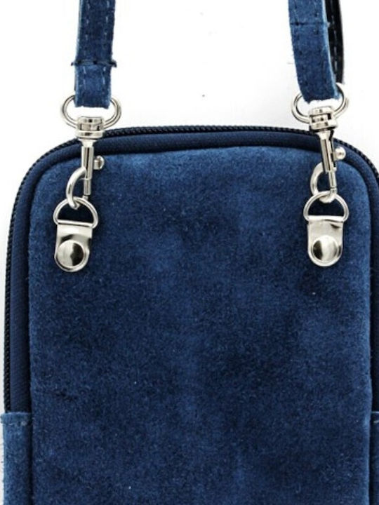 Taschen-Geldbörse Leder Damentasche Umhängetasche Blau
