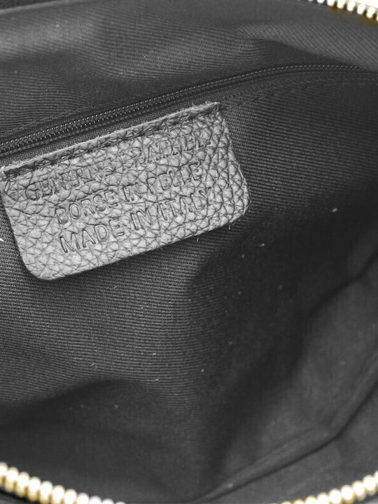 Schulterriemen Leder Damentasche Schultertasche Schwarz