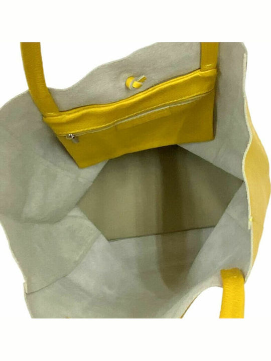 Market Leather Women's Bag Shopper Shoulder Yellow