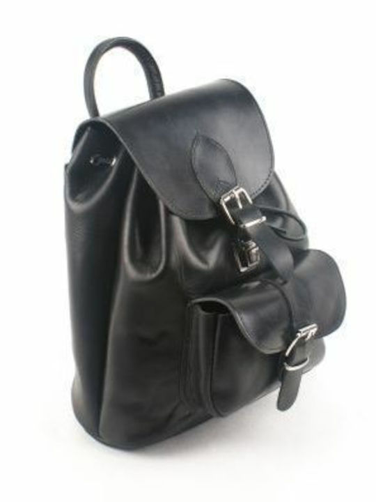 Kouros Kouros-δερμάτινο Leather Women's Bag Backpack Black