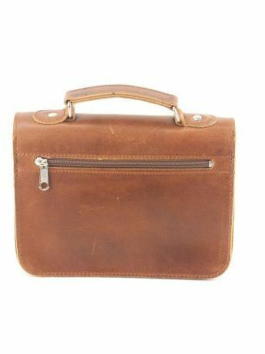 By -leather Leather Women's Bag Handbag Tabac Brown
