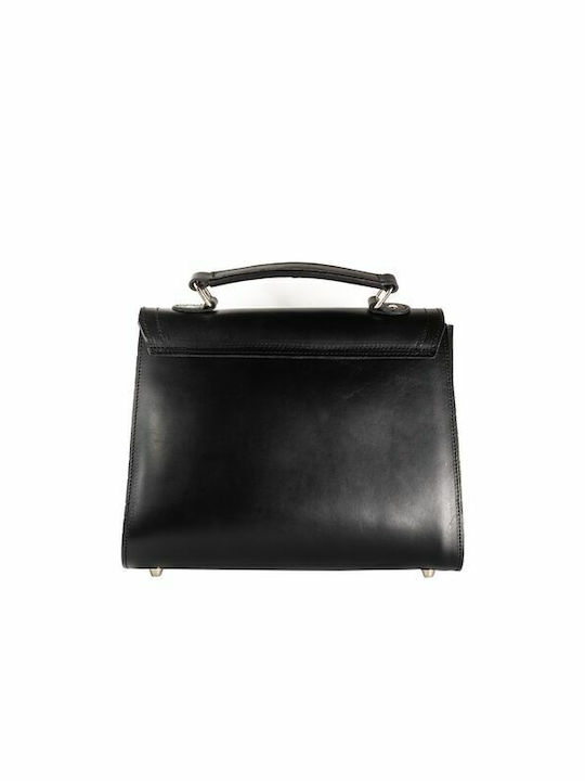 Kouros By Kouros-δερμάτινη Τσάντα-17-10-μαυρο Leather Women's Bag Hand Black