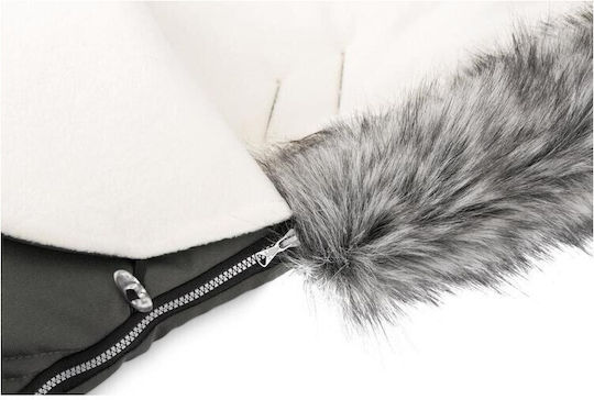 Sensillo Eskimo Universal Stroller Footmuff Waterproof Gray with Fleece Lining 100x46cm