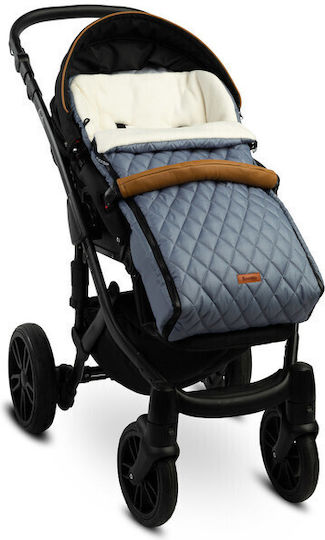 Sensillo Polar Universal Husa Pentru Cărucior Impermeabilă Gri Cu Căptușeală Fleece 95x40cm