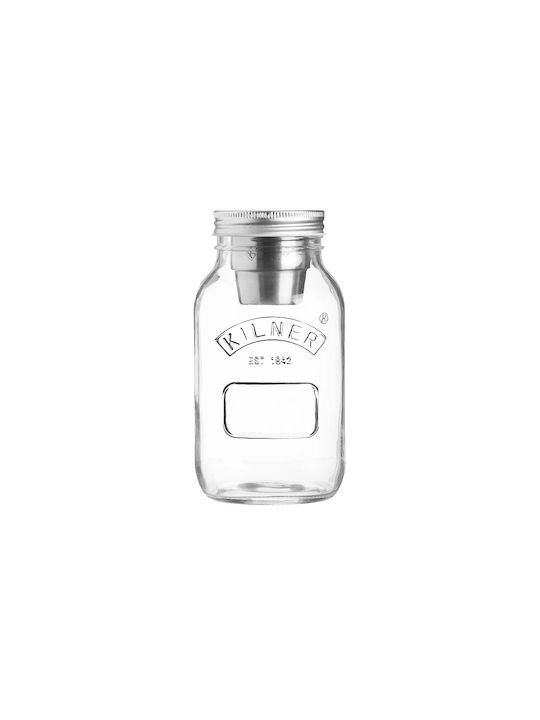 KIlner Βάζο Γενικής Χρήσης με Καπάκι Γυάλινο Διάφανο 1000ml