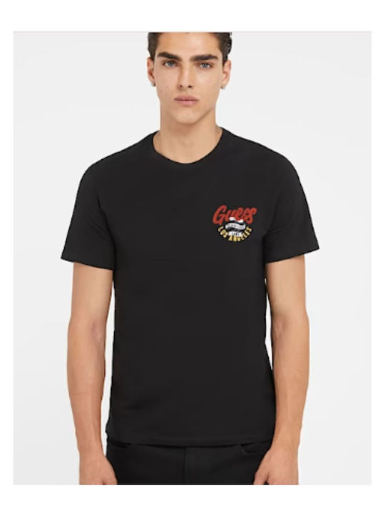 Guess T-shirt Bărbătesc cu Mânecă Scurtă BLACK