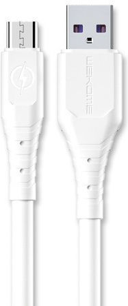 WK WDC-152 Regular USB 2.0 to micro USB Cable Λευκό 2m