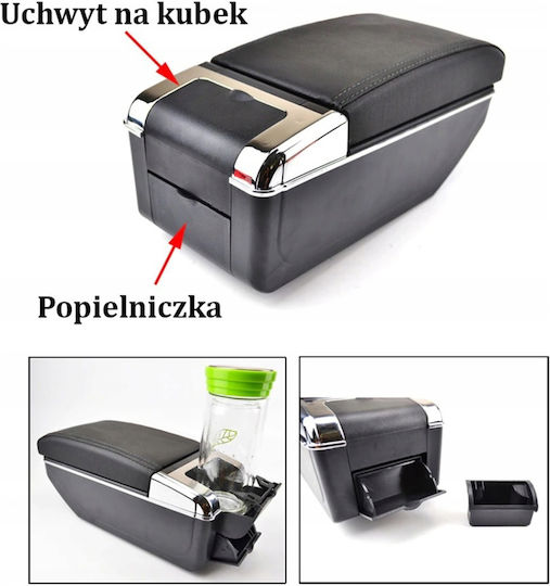 Car Leather Armrest for Suzuki Swift Black
