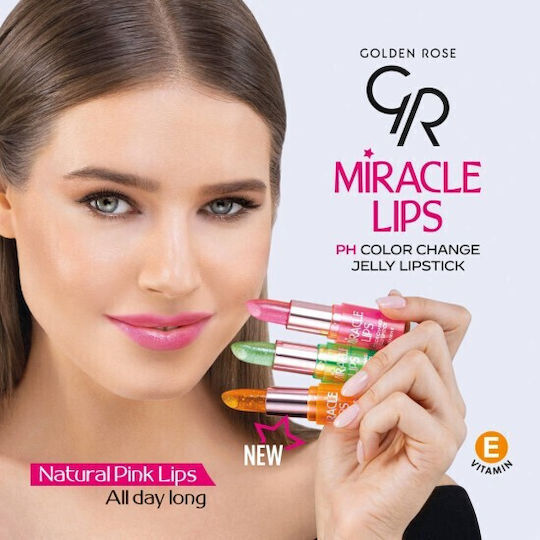 Golden Rose Miracle Lips Color Change Jelly Κραγιόν 103 Natural Pink 3.7gr