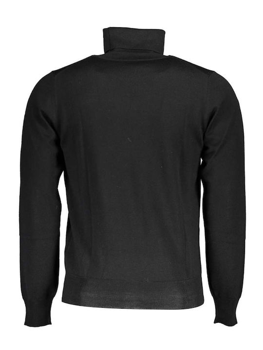 K-Way Herren Shirt Langarm Rollkragen Schwarz