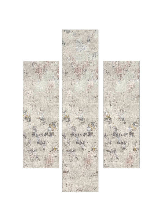 Decostar Oblong Des-s 1784-110 Σετ Μοντέρνα Χαλιά Κρεβατοκάμαρας Γκρι DE172180 3τμχ