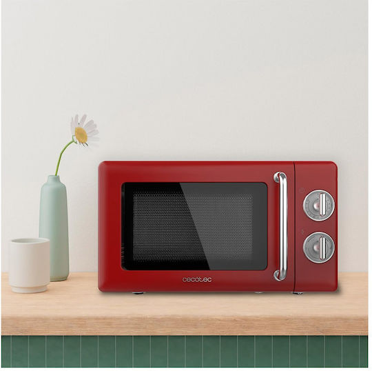 Cecotec ProClean 3010 Retro Microwave Oven 20lt Red
