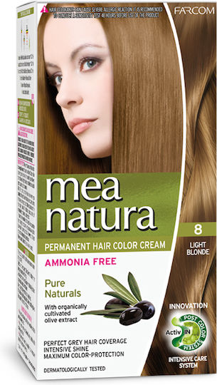Farcom Mea Natura Βαφή Μαλλιών Χωρίς Αμμωνία 6 Ξανθό Σκούρο 60ml