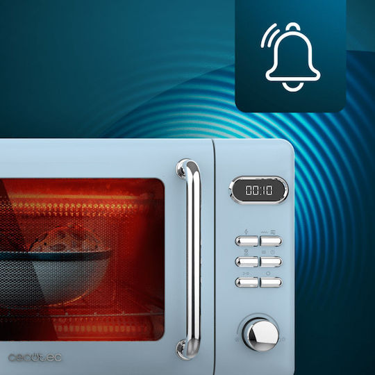 Cecotec ProClean 5110 Retro Microwave Oven with Grill 20lt Blue