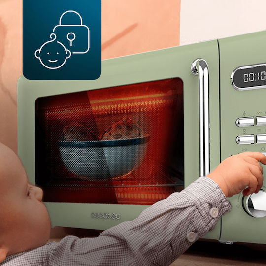 Cecotec ProClean 5110 Retro Φούρνος Μικροκυμάτων με Grill 20lt Πράσινος