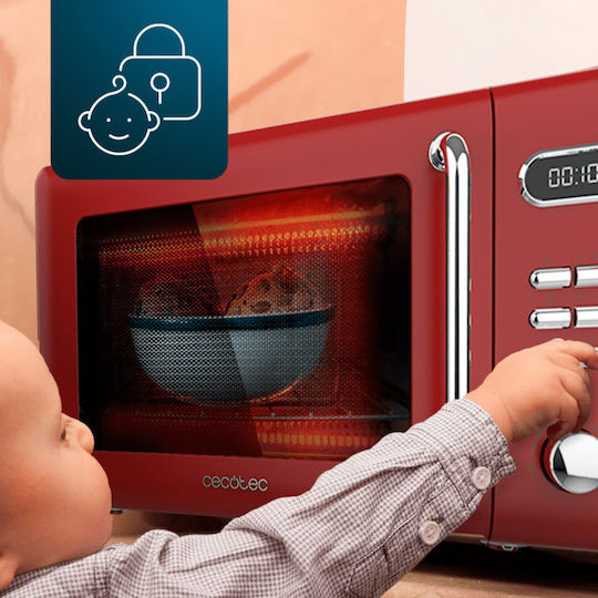 Cecotec ProClean 5110 Retro Φούρνος Μικροκυμάτων με Grill 20lt Κόκκινος