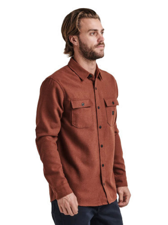 Roark Revival Men's Shirt Long Sleeve Burgundy