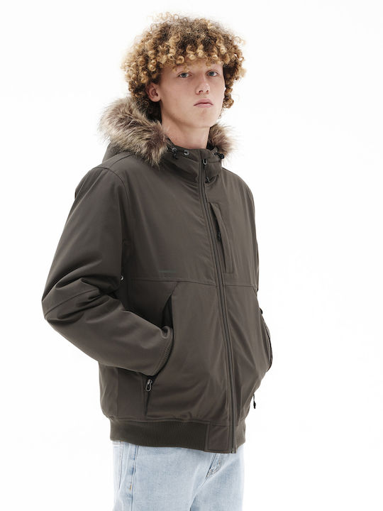 Emerson Herren Winter Jacke Lässig Olive