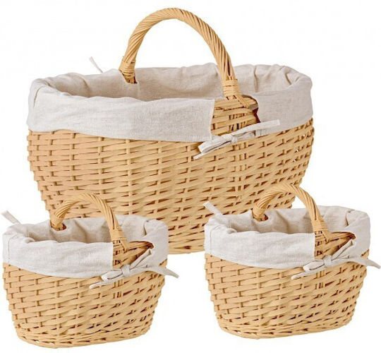 Bizzotto Decorative Basket Garden Wooden 46cmx32cmx24cm 3pcs 0415512