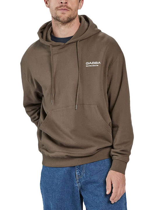 Gabba Herren Sweatshirt mit Kapuze Braun