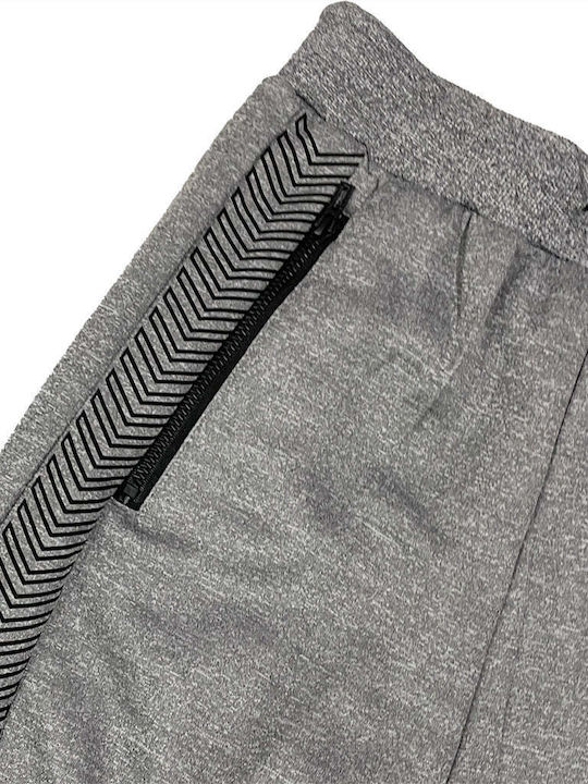 Ustyle Men's Fleece Sweatpants with Rubber Gray