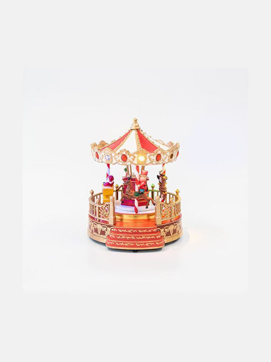 Eurolamp Christmas Illuminated Decorative Carousel with Music and Movement 22.5x20x18cm.