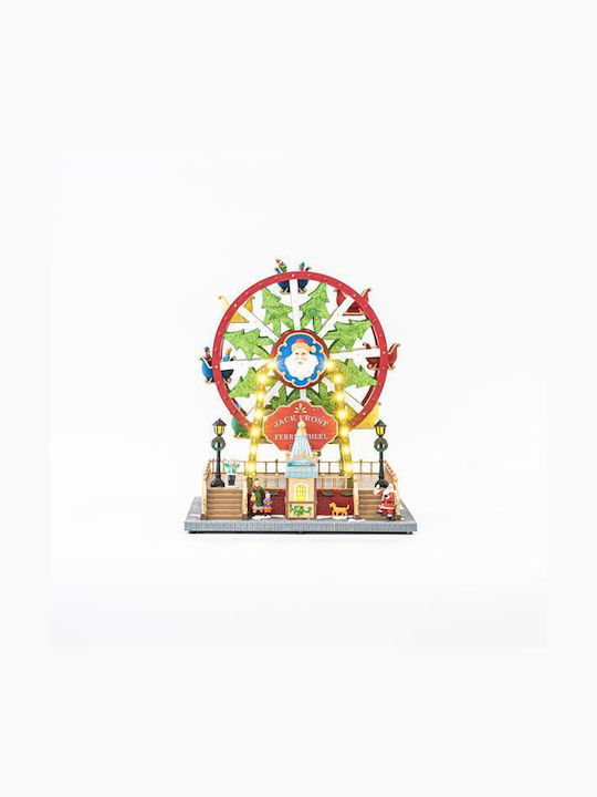 Eurolamp Christmas Illuminated Decorative Ferris Wheel with Music and Movement 34x30x20.5cm.