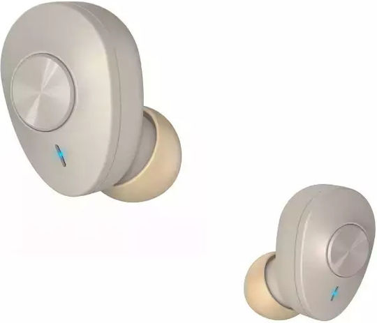 HAMA Freedom Buddy In-ear Bluetooth Handsfree Ακουστικά με Θήκη Φόρτισης Μπεζ