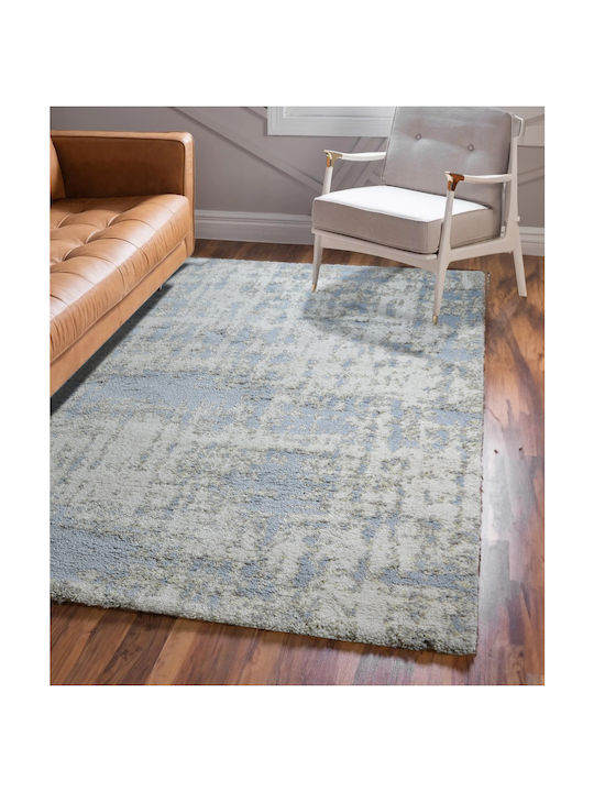 Saray Home Moroccan Thom Abstract Rug Rectangular Shaggy Blue